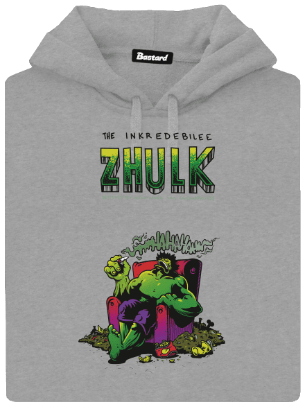 Zhulk  pánská mikina klokanka Light Melange