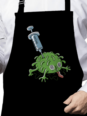 Zapíchlý covid zástěra Black