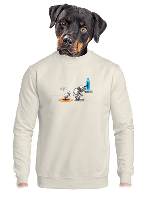 Portal unisex mikina bez kapuce Off White