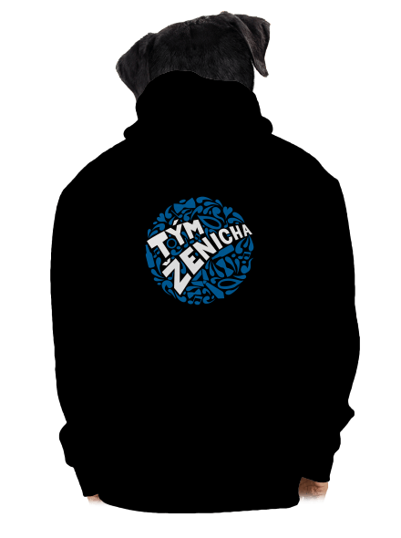 Tým ženicha pánská mikina na zip Black