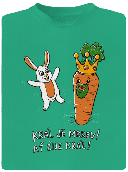 Král je mrkev, ať žije král pánské sportovní tričko Mint Mal
