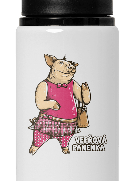 Vepřová panenka lahev na vodu White