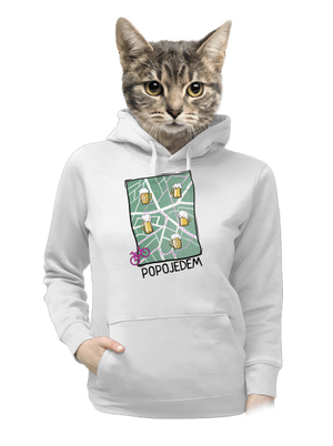 Popojedem dámská mikina klokanka White