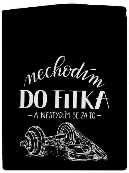 B12: Nechodim do fitka pánská mikina na zip Black