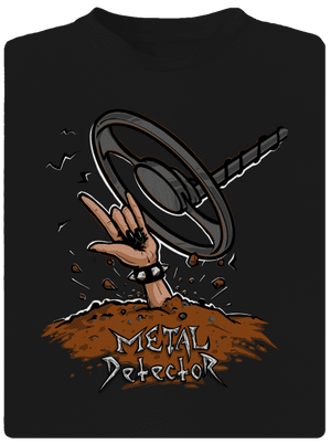 Metal detector pánské sportovní tričko Black