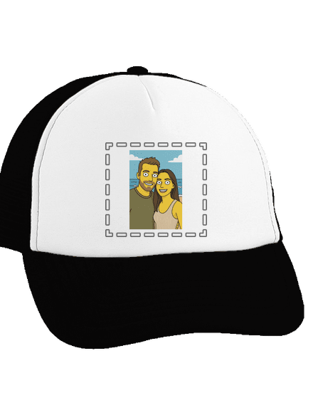 Simpsonovi z vlastní fotky kšiltovka truckerka Black cap