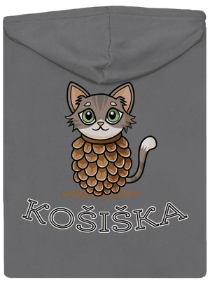 Košiška dámská mikina na zip Steel Gray