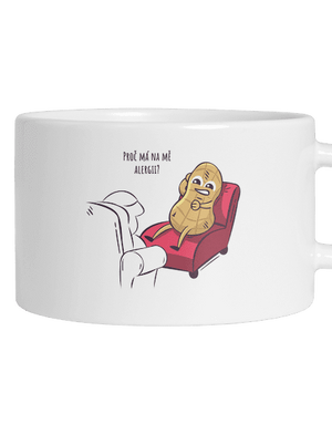 Alergeny u psychologa hrnek makronka White