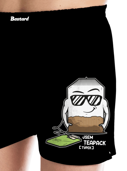 Čajový týpek pánské trenky Black