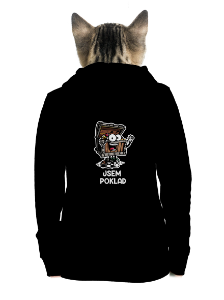 Jsem poklad dámská mikina na zip Black