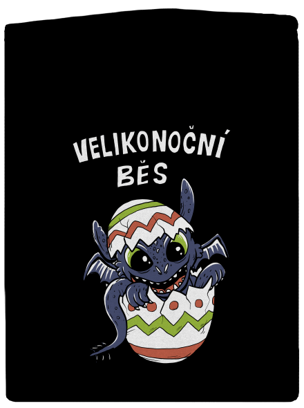 Velikonoční běs dámská mikina na zip Black