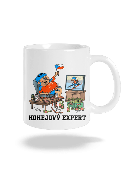 Hokejový expert klasický hrnek White
