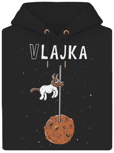 Vlajka unisex mikina premium Dark Black