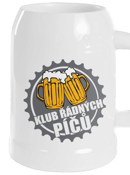 Klub řádných píčů půllitr White