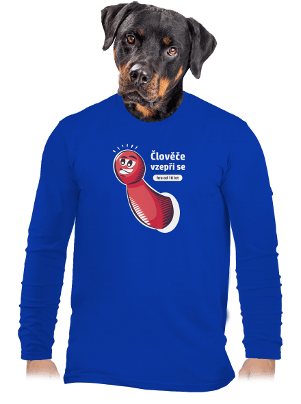 Člověče vzepři se pánské dlouhý rukáv Royal Blue