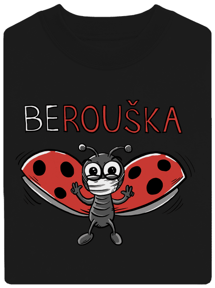 Berouška unisex mikina bez kapuce Black