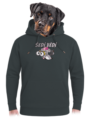 Šedí vědí - myš unisex mikina premium Charcoal