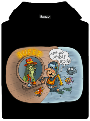 Jednoho utopence dámská mikina klokanka Black