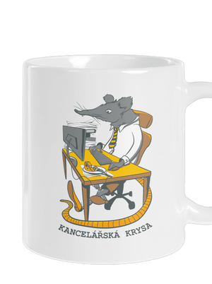 Kancelářská krysa klasický hrnek White