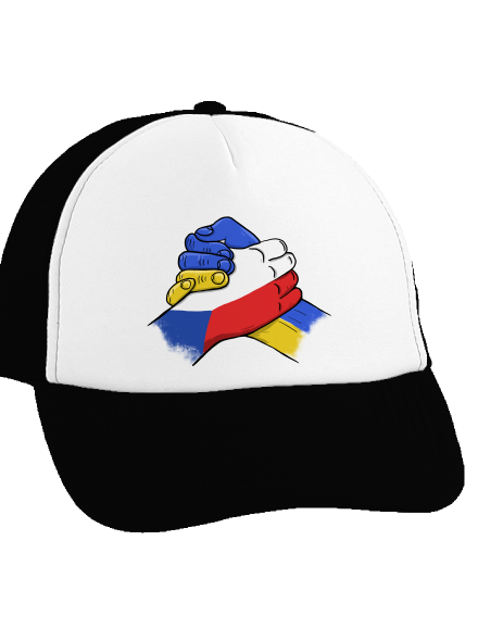 Ukrajina - Podpora kšiltovka truckerka Black cap