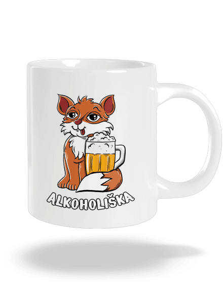 Pivní Alkoholiška velký hrnek White