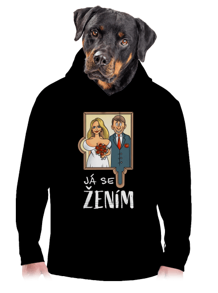 Já se žením/vdávám pánská mikina klokanka Black