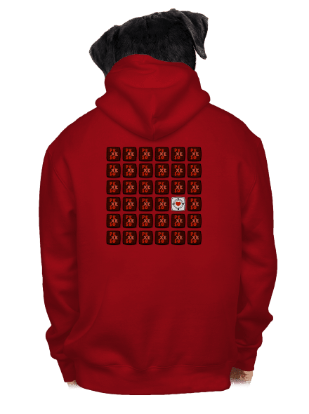 Pexeso pánská mikina na zip Red