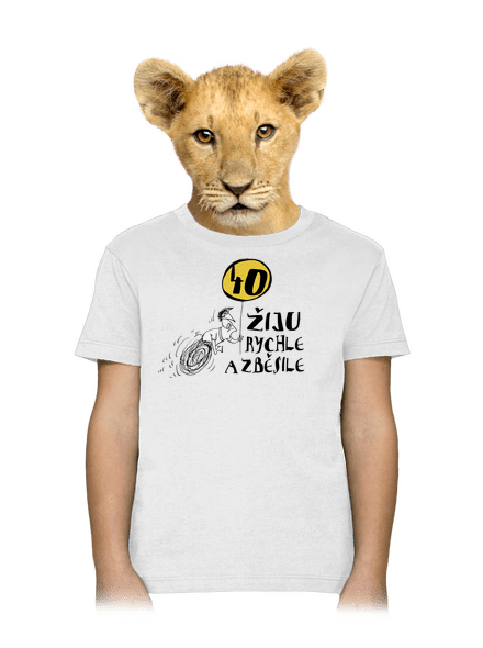 Žiju rychle a zběsile dětské tričko White