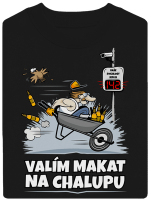 Valím na chalupu unisex mikina bez kapuce Black