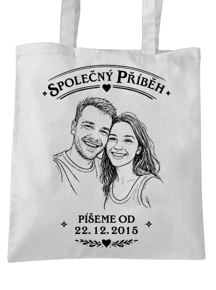 Společný příběh z vlastní fotky taška White