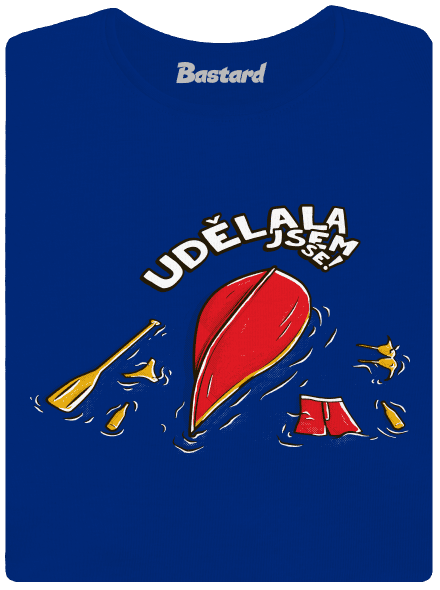Udělal jsem se dámské tričko s lemem Royal Blue Mal