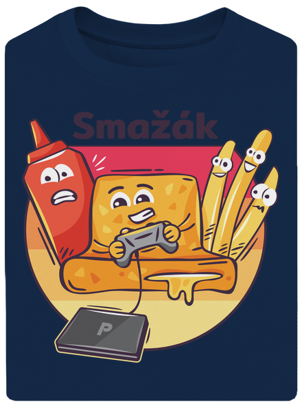 Smažák unisex tričko oversized Midnight Blue