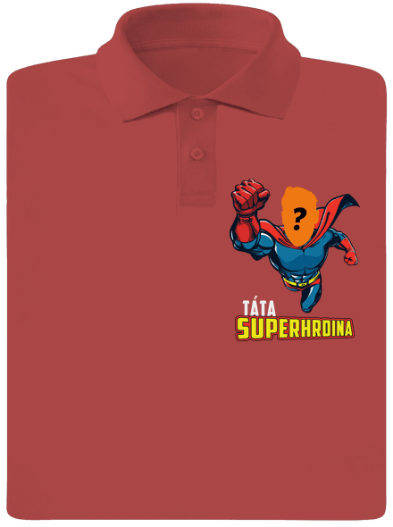 Táta superhrdina pánská polokošile Burgundy