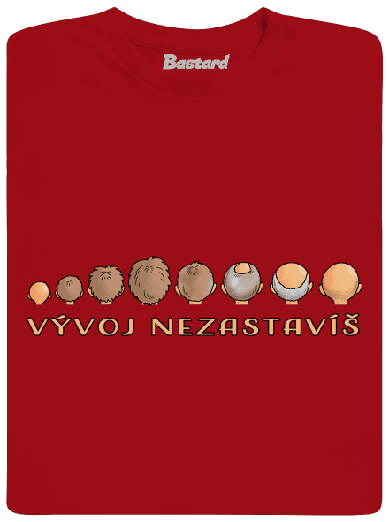 Vývoj nezastavíš pánské dlouhý rukáv Red