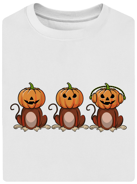 Halloween opičky unisex tričko oversized White