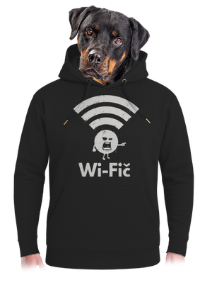 Wifič unisex mikina premium Dark Black