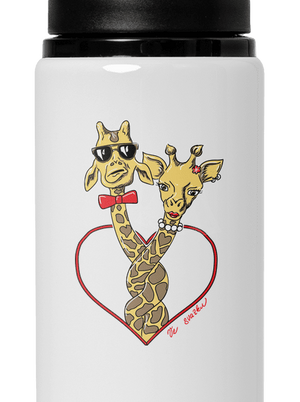 Žirafy ve svazku lahev na vodu White