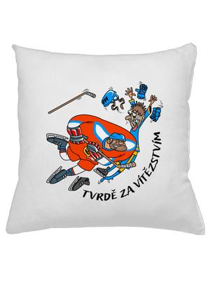 Tvrdě za vítězstvím polštář White