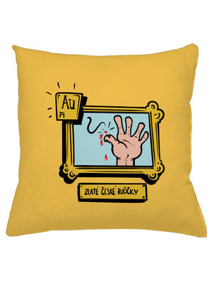 Zlaté české ručičky polštář Yellow Gold