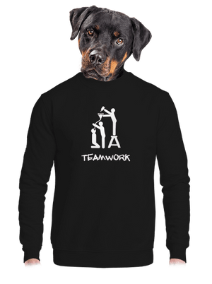 Teamwork unisex mikina bez kapuce Black