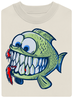 Hladová rybka unisex mikina bez kapuce Off White