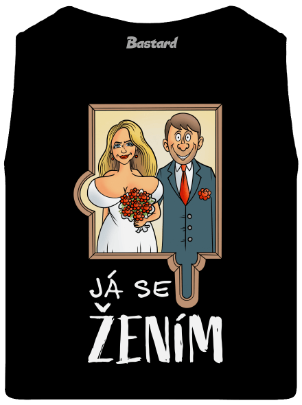 Já se žením/vdávám pánské tílko Black