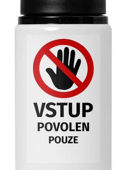 Vstup povolen lahev na vodu White