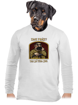 Zase práce? pánské dlouhý rukáv White