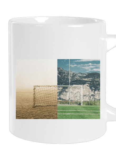 Brankový kontrast velký hrnek White