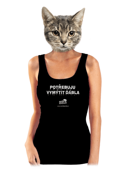 Potřebuji vymýtit ďábla dámské tílko klasické Black