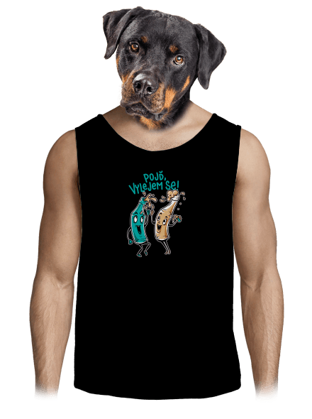 Vylitý pánské tílko Black
