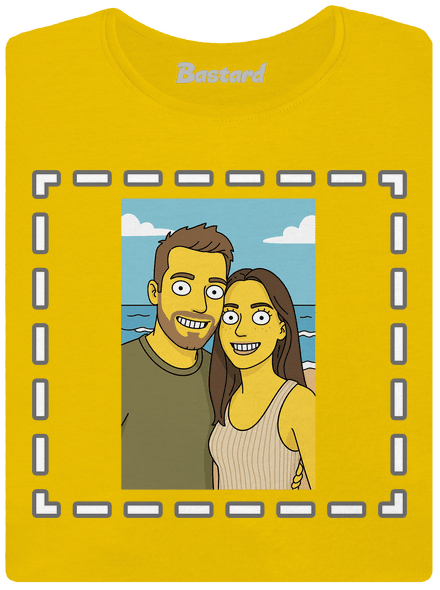 Simpsonovi z vlastní fotky dámské tričko Yellow