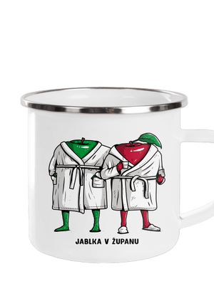 Jablka v županu plecháček White