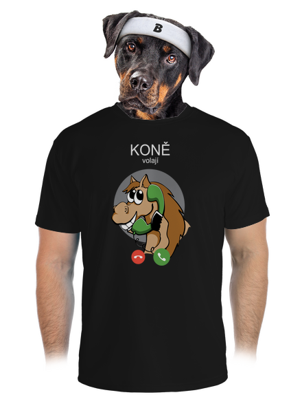 Koně volají pánské sportovní tričko Black
